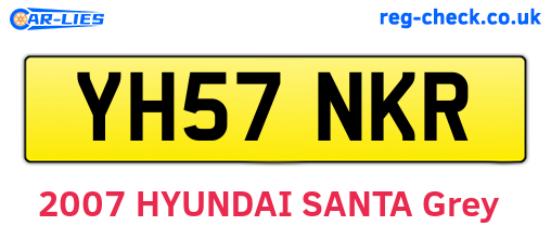 YH57NKR are the vehicle registration plates.