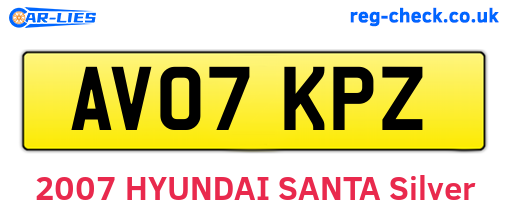 AV07KPZ are the vehicle registration plates.