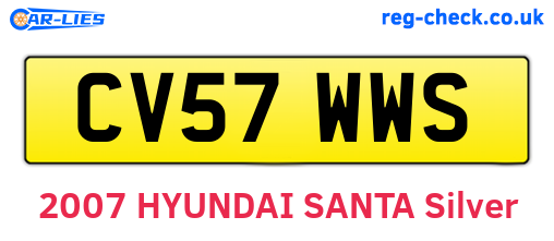 CV57WWS are the vehicle registration plates.