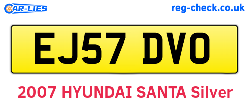 EJ57DVO are the vehicle registration plates.