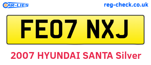 FE07NXJ are the vehicle registration plates.