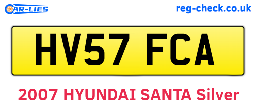 HV57FCA are the vehicle registration plates.