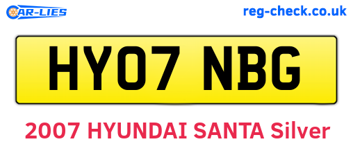 HY07NBG are the vehicle registration plates.