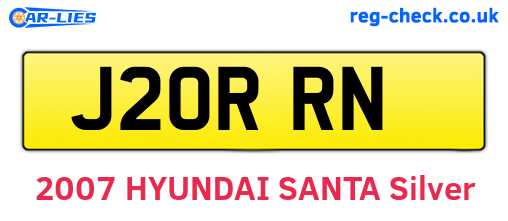 J20RRN are the vehicle registration plates.