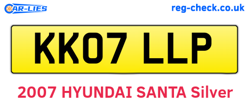 KK07LLP are the vehicle registration plates.