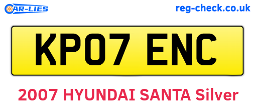 KP07ENC are the vehicle registration plates.