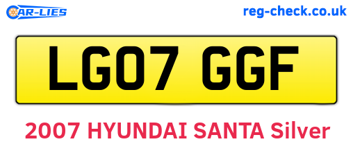 LG07GGF are the vehicle registration plates.