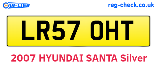 LR57OHT are the vehicle registration plates.