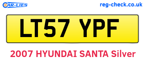 LT57YPF are the vehicle registration plates.