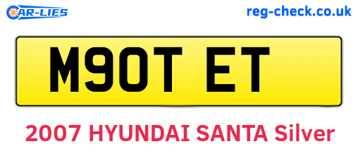 M90TET are the vehicle registration plates.