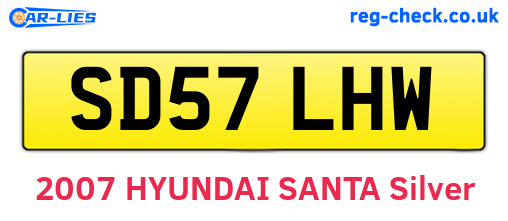 SD57LHW are the vehicle registration plates.