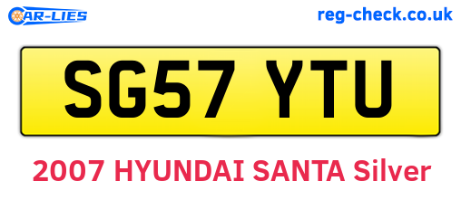 SG57YTU are the vehicle registration plates.