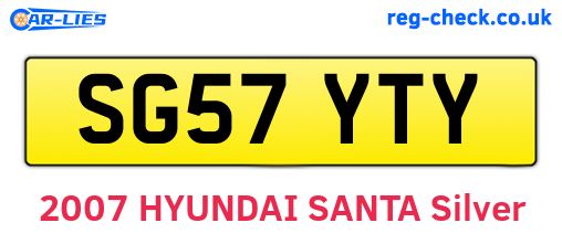 SG57YTY are the vehicle registration plates.