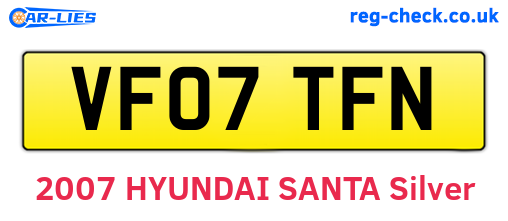 VF07TFN are the vehicle registration plates.