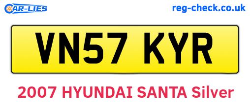 VN57KYR are the vehicle registration plates.