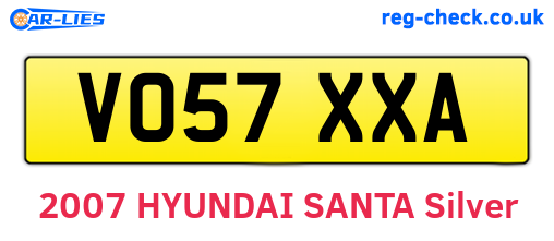 VO57XXA are the vehicle registration plates.