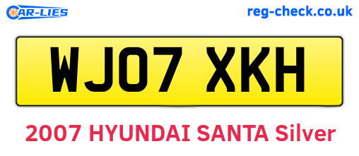 WJ07XKH are the vehicle registration plates.