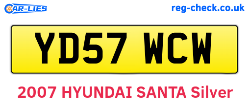 YD57WCW are the vehicle registration plates.