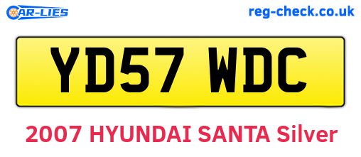 YD57WDC are the vehicle registration plates.