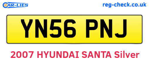 YN56PNJ are the vehicle registration plates.