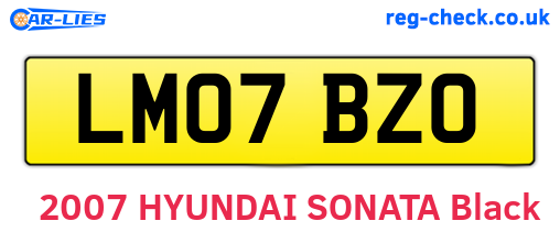 LM07BZO are the vehicle registration plates.