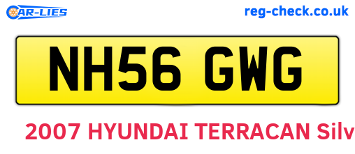 NH56GWG are the vehicle registration plates.