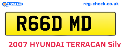 R66DMD are the vehicle registration plates.