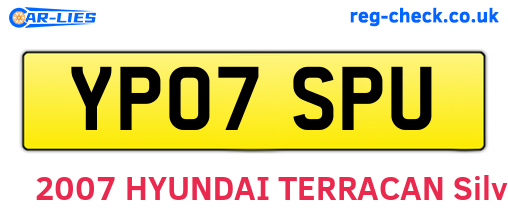 YP07SPU are the vehicle registration plates.