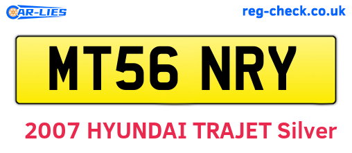 MT56NRY are the vehicle registration plates.