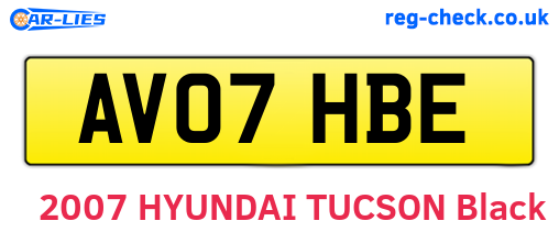 AV07HBE are the vehicle registration plates.