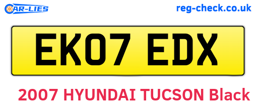 EK07EDX are the vehicle registration plates.
