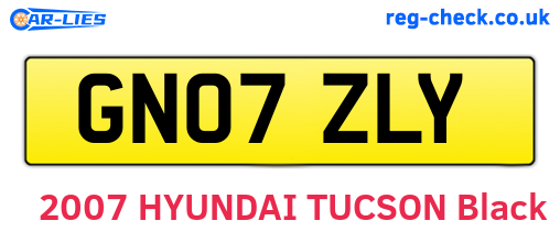 GN07ZLY are the vehicle registration plates.