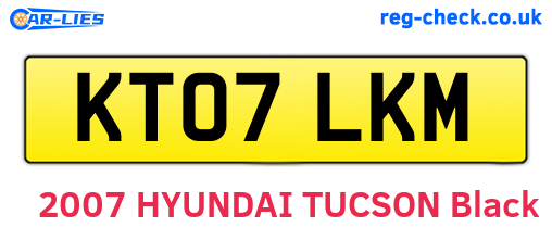 KT07LKM are the vehicle registration plates.