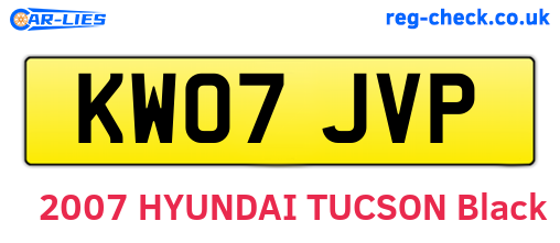 KW07JVP are the vehicle registration plates.