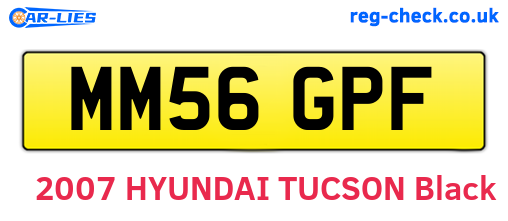 MM56GPF are the vehicle registration plates.