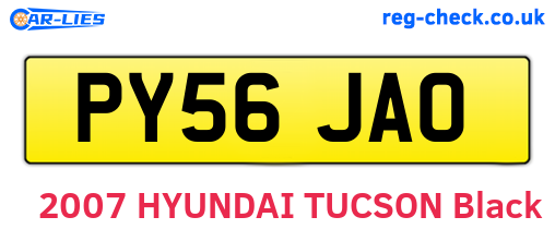 PY56JAO are the vehicle registration plates.