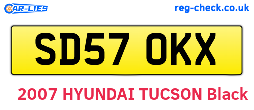 SD57OKX are the vehicle registration plates.