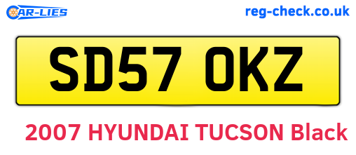 SD57OKZ are the vehicle registration plates.