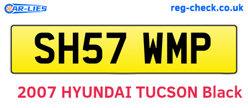 SH57WMP are the vehicle registration plates.
