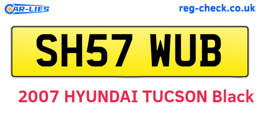 SH57WUB are the vehicle registration plates.