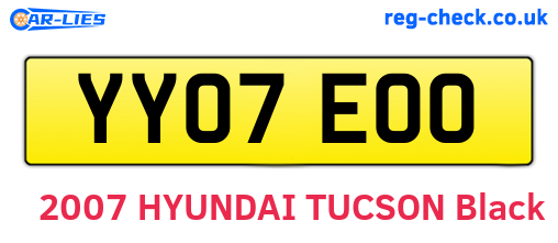 YY07EOO are the vehicle registration plates.
