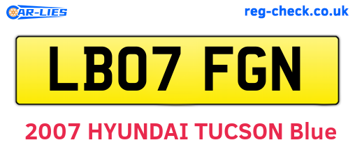 LB07FGN are the vehicle registration plates.