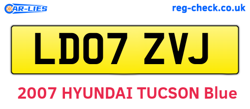 LD07ZVJ are the vehicle registration plates.