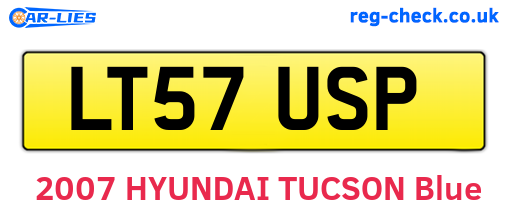 LT57USP are the vehicle registration plates.