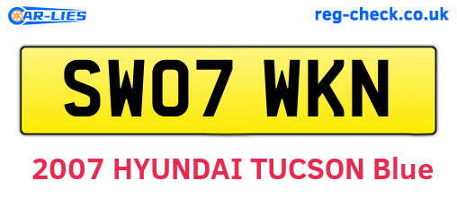 SW07WKN are the vehicle registration plates.