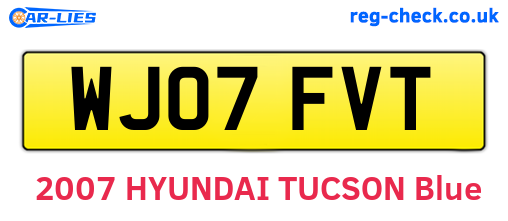 WJ07FVT are the vehicle registration plates.