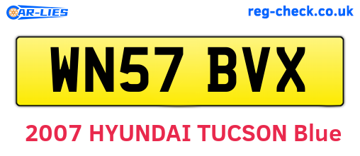 WN57BVX are the vehicle registration plates.