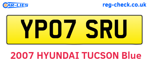 YP07SRU are the vehicle registration plates.