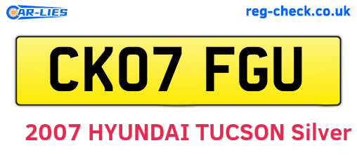 CK07FGU are the vehicle registration plates.
