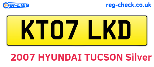 KT07LKD are the vehicle registration plates.